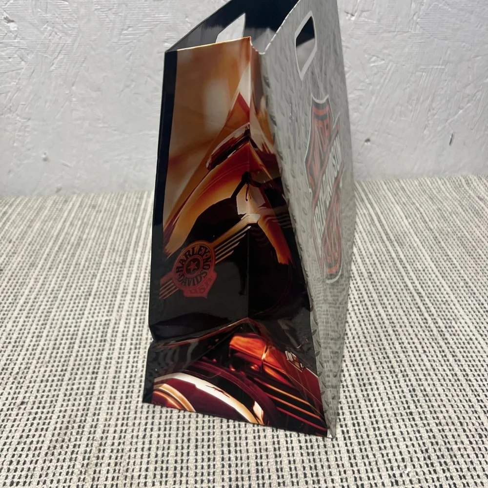 Harley-Davidson paper gift bag black gray 13.5x10.5 inch NEW